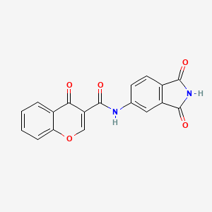 molecular formula C18H10N2O5 B2754001 N-(1,3-dioxoisoindolin-5-yl)-4-oxo-4H-chromene-3-carboxamide CAS No. 683235-78-1