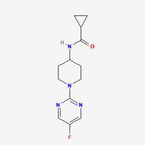molecular formula C13H17FN4O B2754004 N-[1-(5-fluoropyrimidin-2-yl)piperidin-4-yl]cyclopropanecarboxamide CAS No. 2034380-23-7