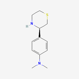 molecular formula C12H18N2S B2754071 N,N-dimethyl-4-(thiomorpholin-3-yl)aniline CAS No. 1452829-27-4