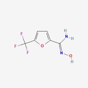 molecular formula C6H5F3N2O2 B2754079 N'-hydroxy-5-(trifluoromethyl)furan-2-carboximidamide CAS No. 2138834-91-8
