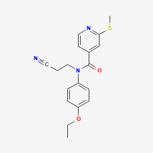 molecular formula C18H19N3O2S B2754087 N-(2-cyanoethyl)-N-(4-ethoxyphenyl)-2-(methylsulfanyl)pyridine-4-carboxamide CAS No. 1355803-47-2