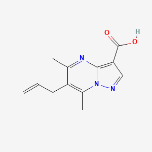 molecular formula C12H13N3O2 B2754098 6-Allyl-5,7-dimethylpyrazolo[1,5-a]pyrimidine-3-carboxylic acid CAS No. 702669-68-9