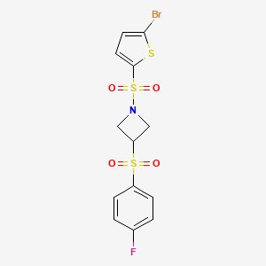 B2754168 1-((5-Bromothiophen-2-yl)sulfonyl)-3-((4-fluorophenyl)sulfonyl)azetidine CAS No. 1797303-26-4