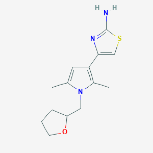 4-[2,5-dimethyl-1-(tetrahydrofuran-2-ylmethyl)-1H-pyrrol-3-yl]-1,3-thiazol-2-amine