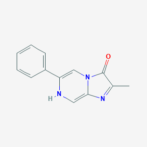 molecular formula C13H11N3O B027542 2-Methyl-6-phenyl-3,7-dihydroimidazo[1,2-a]pyrazin-3-one CAS No. 19953-58-3