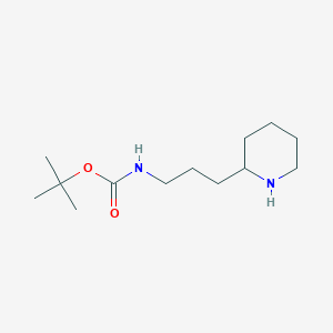 molecular formula C13H26N2O2 B2754200 tert-Butyl N-[3-(piperidin-2-yl)propyl]carbamate CAS No. 1783986-30-0