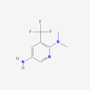 molecular formula C8H10F3N3 B2754264 N2,N2-Dimethyl-3-(trifluoromethyl)pyridine-2,5-diamine CAS No. 288247-16-5