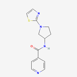 molecular formula C13H14N4OS B2754271 N-[1-(1,3-thiazol-2-yl)pyrrolidin-3-yl]pyridine-4-carboxamide CAS No. 1795477-75-6