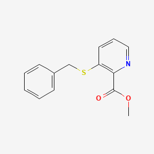 molecular formula C14H13NO2S B2754285 Methyl 3-(benzylsulfanyl)pyridine-2-carboxylate CAS No. 1253053-18-7