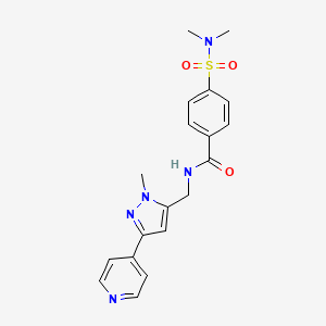 molecular formula C19H21N5O3S B2754337 4-(dimethylsulfamoyl)-N-{[1-methyl-3-(pyridin-4-yl)-1H-pyrazol-5-yl]methyl}benzamide CAS No. 2309586-65-8