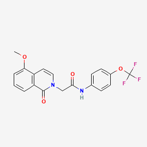 molecular formula C19H15F3N2O4 B2754340 2-(5-methoxy-1-oxo-1,2-dihydroisoquinolin-2-yl)-N-[4-(trifluoromethoxy)phenyl]acetamide CAS No. 868223-62-5