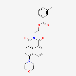 molecular formula C26H24N2O5 B2754382 2-(6-morpholino-1,3-dioxo-1H-benzo[de]isoquinolin-2(3H)-yl)ethyl 3-methylbenzoate CAS No. 361159-07-1