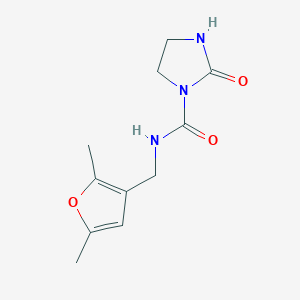 molecular formula C11H15N3O3 B2754392 N-[(2,5-Dimethylfuran-3-YL)methyl]-2-oxoimidazolidine-1-carboxamide CAS No. 1797247-73-4