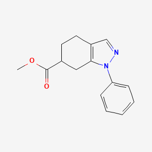 molecular formula C15H16N2O2 B2754411 Methyl 1-phenyl-4,5,6,7-tetrahydroindazole-6-carboxylate CAS No. 2113470-18-9