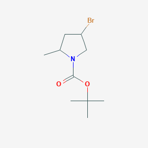 molecular formula C10H18BrNO2 B2754415 Tert-butyl 4-bromo-2-methylpyrrolidine-1-carboxylate CAS No. 1865282-57-0
