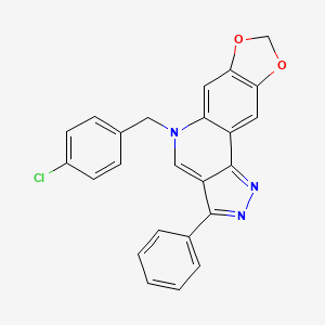 5-(4-chlorobenzyl)-3-phenyl-5H-[1,3]dioxolo[4,5-g]pyrazolo[4,3-c]quinoline