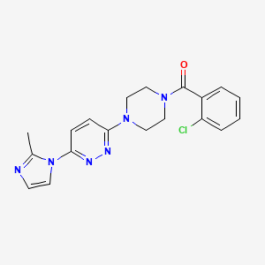 (2-chlorophenyl)(4-(6-(2-methyl-1H-imidazol-1-yl)pyridazin-3-yl)piperazin-1-yl)methanone