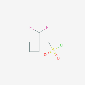 B2754449 [1-(Difluoromethyl)cyclobutyl]methanesulfonyl chloride CAS No. 1784574-90-8