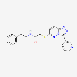 N-phenethyl-2-((3-(pyridin-3-yl)-[1,2,4]triazolo[4,3-b]pyridazin-6-yl)thio)acetamide