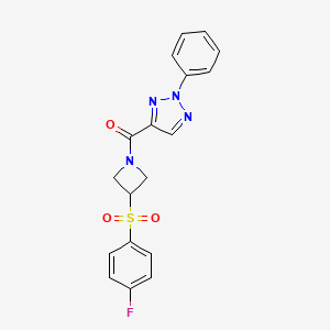 (3-((4-fluorophenyl)sulfonyl)azetidin-1-yl)(2-phenyl-2H-1,2,3-triazol-4-yl)methanone