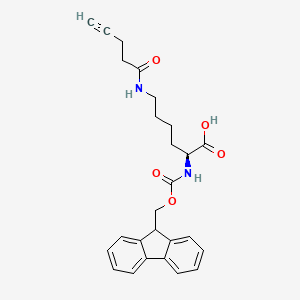 molecular formula C26H28N2O5 B2754455 Fmoc-L-Lys(pentynoyl)-OH CAS No. 1159531-18-6