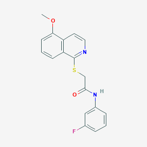 N-(3-fluorophenyl)-2-((5-methoxyisoquinolin-1-yl)thio)acetamide