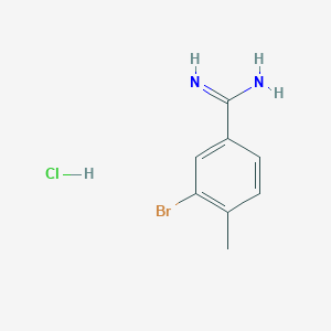 molecular formula C8H10BrClN2 B2754474 3-Bromo-4-methylbenzimidamide hydrochloride CAS No. 1919023-07-6