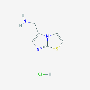 molecular formula C6H8ClN3S B2754475 Imidazo[2,1-b]thiazol-5-ylmethanamine hydrochloride CAS No. 2225136-88-7