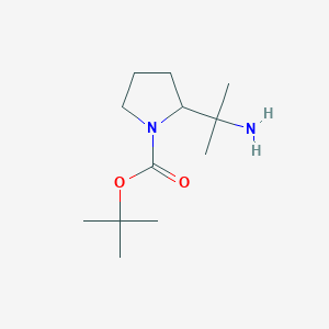 molecular formula C12H24N2O2 B2754482 Tert-butyl 2-(2-aminopropan-2-yl)pyrrolidine-1-carboxylate CAS No. 1779889-26-7