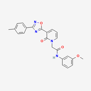 molecular formula C23H20N4O4 B2754507 N-(3-methoxyphenyl)-2-{3-[3-(4-methylphenyl)-1,2,4-oxadiazol-5-yl]-2-oxo-1,2-dihydropyridin-1-yl}acetamide CAS No. 1105201-14-6