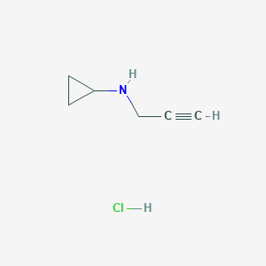 molecular formula C6H10ClN B2754576 N-(prop-2-yn-1-yl)cyclopropanamine hydrochloride CAS No. 64892-72-4