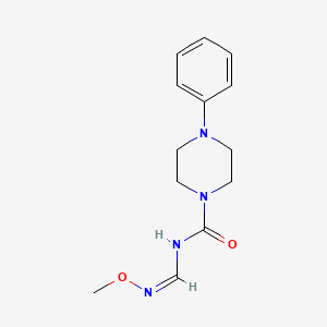 molecular formula C13H18N4O2 B2754655 N-[(1Z)-(methoxyimino)methyl]-4-phenylpiperazine-1-carboxamide CAS No. 338977-14-3