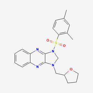 1-((2,4-dimethylphenyl)sulfonyl)-3-((tetrahydrofuran-2-yl)methyl)-2,3-dihydro-1H-imidazo[4,5-b]quinoxaline