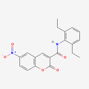 molecular formula C20H18N2O5 B2754666 N-(2,6-diethylphenyl)-6-nitro-2-oxo-2H-chromene-3-carboxamide CAS No. 873577-76-5