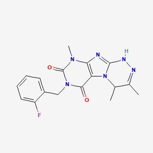 7-[(2-fluorophenyl)methyl]-3,4,9-trimethyl-5,7,9-trihydro-1H,4H-1,2,4-triazino [4,3-h]purine-6,8-dione