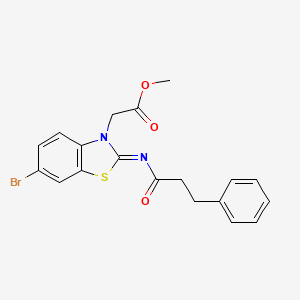 (Z)-methyl 2-(6-bromo-2-((3-phenylpropanoyl)imino)benzo[d]thiazol-3(2H)-yl)acetate