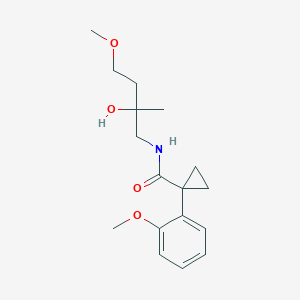 molecular formula C17H25NO4 B2754705 N-(2-hydroxy-4-methoxy-2-methylbutyl)-1-(2-methoxyphenyl)cyclopropane-1-carboxamide CAS No. 2320574-37-4