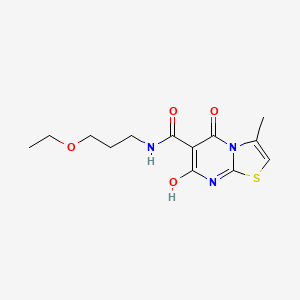 molecular formula C13H17N3O4S B2754714 N-(3-ethoxypropyl)-7-hydroxy-3-methyl-5-oxo-5H-[1,3]thiazolo[3,2-a]pyrimidine-6-carboxamide CAS No. 903337-89-3