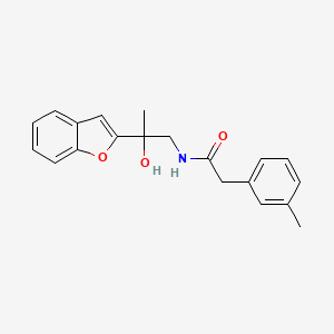 molecular formula C20H21NO3 B2754715 N-[2-(1-benzofuran-2-yl)-2-hydroxypropyl]-2-(3-methylphenyl)acetamide CAS No. 2034599-91-0