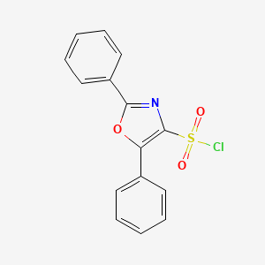 molecular formula C15H10ClNO3S B2754725 Diphenyl-1,3-oxazole-4-sulfonyl chloride CAS No. 1432284-72-4