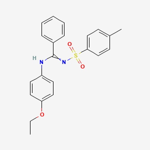 molecular formula C22H22N2O3S B2754747 N-(4-ethoxyphenyl)-N'-tosylbenzimidamide CAS No. 31789-75-0