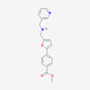 molecular formula C19H18N2O3 B275475 Methyl 4-(5-{[(pyridin-3-ylmethyl)amino]methyl}furan-2-yl)benzoate 
