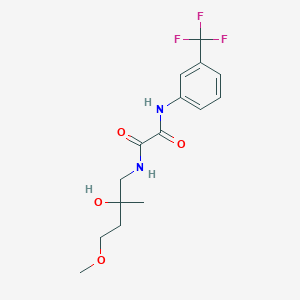molecular formula C15H19F3N2O4 B2754785 N-(2-hydroxy-4-methoxy-2-methylbutyl)-N'-[3-(trifluoromethyl)phenyl]ethanediamide CAS No. 2309752-56-3