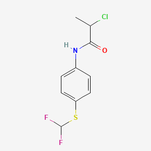 molecular formula C10H10ClF2NOS B2754793 2-chloro-N-{4-[(difluoromethyl)sulfanyl]phenyl}propanamide CAS No. 929973-61-5