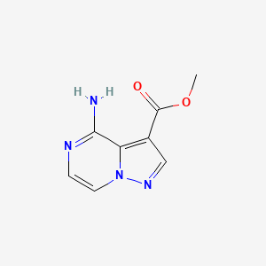 molecular formula C8H8N4O2 B2754823 methyl4-aminopyrazolo[1,5-a]pyrazine-3-carboxylate CAS No. 2253640-52-5