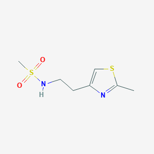 molecular formula C7H12N2O2S2 B2754827 N-[2-(2-methyl-1,3-thiazol-4-yl)ethyl]methanesulfonamide CAS No. 1215676-07-5