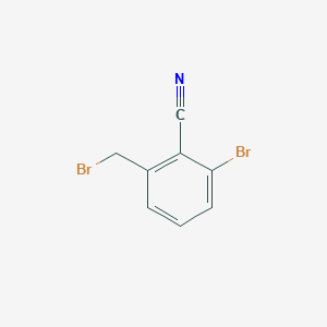 molecular formula C8H5Br2N B2754852 2-Bromo-6-(bromomethyl)benzonitrile CAS No. 1243536-87-9