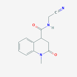 molecular formula C13H13N3O2 B2754873 N-(Cyanomethyl)-1-methyl-2-oxo-3,4-dihydroquinoline-4-carboxamide CAS No. 2248847-38-1