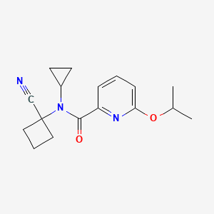 molecular formula C17H21N3O2 B2754874 n-(1-Cyanocyclobutyl)-n-cyclopropyl-6-(propan-2-yloxy)pyridine-2-carboxamide CAS No. 1953161-32-4