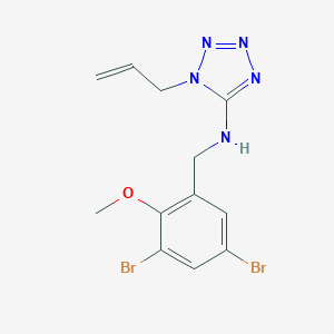 molecular formula C12H13Br2N5O B275490 N-[(3,5-DIBROMO-2-METHOXYPHENYL)METHYL]-1-(PROP-2-EN-1-YL)-1,2,3,4-TETRAZOL-5-AMINE 